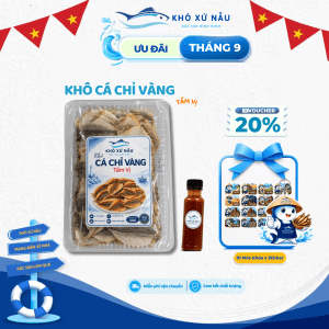 Khô Cá Chỉ Vàng Loại 1 Cao Cấp - Cá Thân Dày Ngọt Tự Nhiên - Khô Xứ Nẫu Đặc Sản Bình Định - Túi Zip (500g/1kg)
