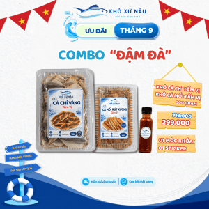 Combo "Đậm Đà" Khô Xứ Nẫu - Khô Cá Chỉ Xẻ Thịt & Khô Cá Mối Rút Xương Tẩm Vị (500g/Gói) | Tặng Sốt Mắm Me, Đặc Sản Bình